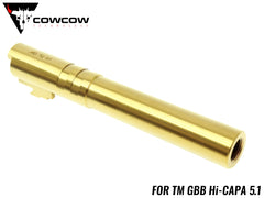 COWCOW TECHNOLOGY OB1 ステンレス スレッドアウターバレル .40S&W TM Hi-CAPA5.1 [カラー：シルバー / TiALNブラック / TiNゴールド]