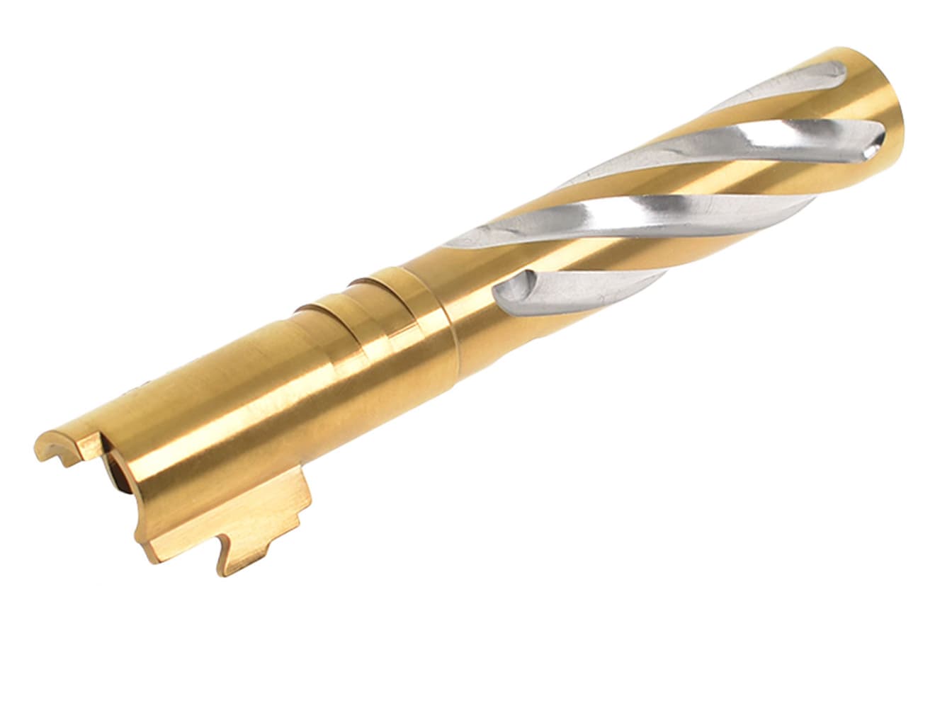 COWCOW TECHNOLOGY Tornado ステンレス スレッドアウターバレル .45ACP TM Hi-CAPA5.1 [カラー：シルバー / TiALNブラック / TiNゴールド]