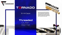 COWCOW TECHNOLOGY Tornado ステンレス スレッドアウターバレル .40S&W TM Hi-CAPA5.1 [カラー：シルバー / TiALNブラック / TiNゴールド]