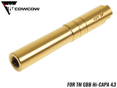 COWCOW TECHNOLOGY ステンレス スレッドアウターバレル .45ACP TM Hi-CAPA4.3 [カラー：シルバー / TiALNブラック / TiNゴールド]