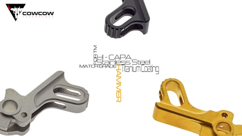 COWCOW TECHNOLOGY マッチグレード ステンレスハンマー Hi-CAPA / 1911 [カラー：ブラック / シルバー / ゴールド / レインボー]
