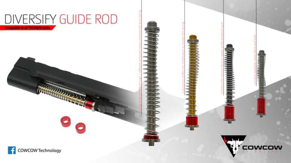 COWCOW TECHNOLOGY Diversify ステンレス リコイルスプリングガイドセット M&P9 [カラー：シルバー / TiALNブラック / TiNゴールド]