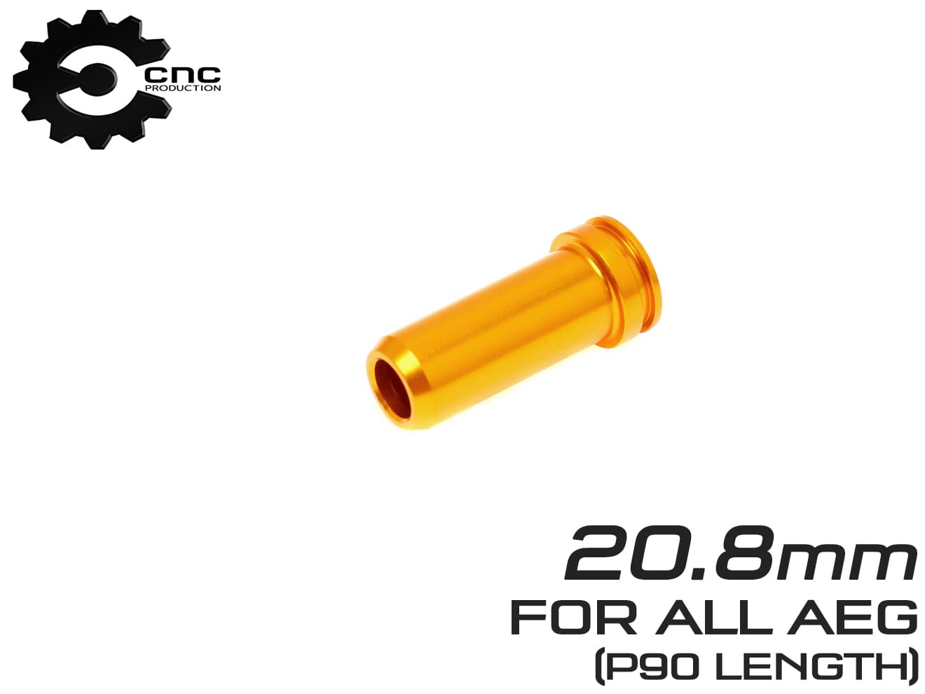 CNC Production CNC アルミエアシールノズル   [長さ：19.7mm / 20.3mm / 20.7mm / 20.8mm / 21mm / 21.3mm / 21.4mm / 21.5mm / 24.3mm / 24.7mm / 28.3mm]