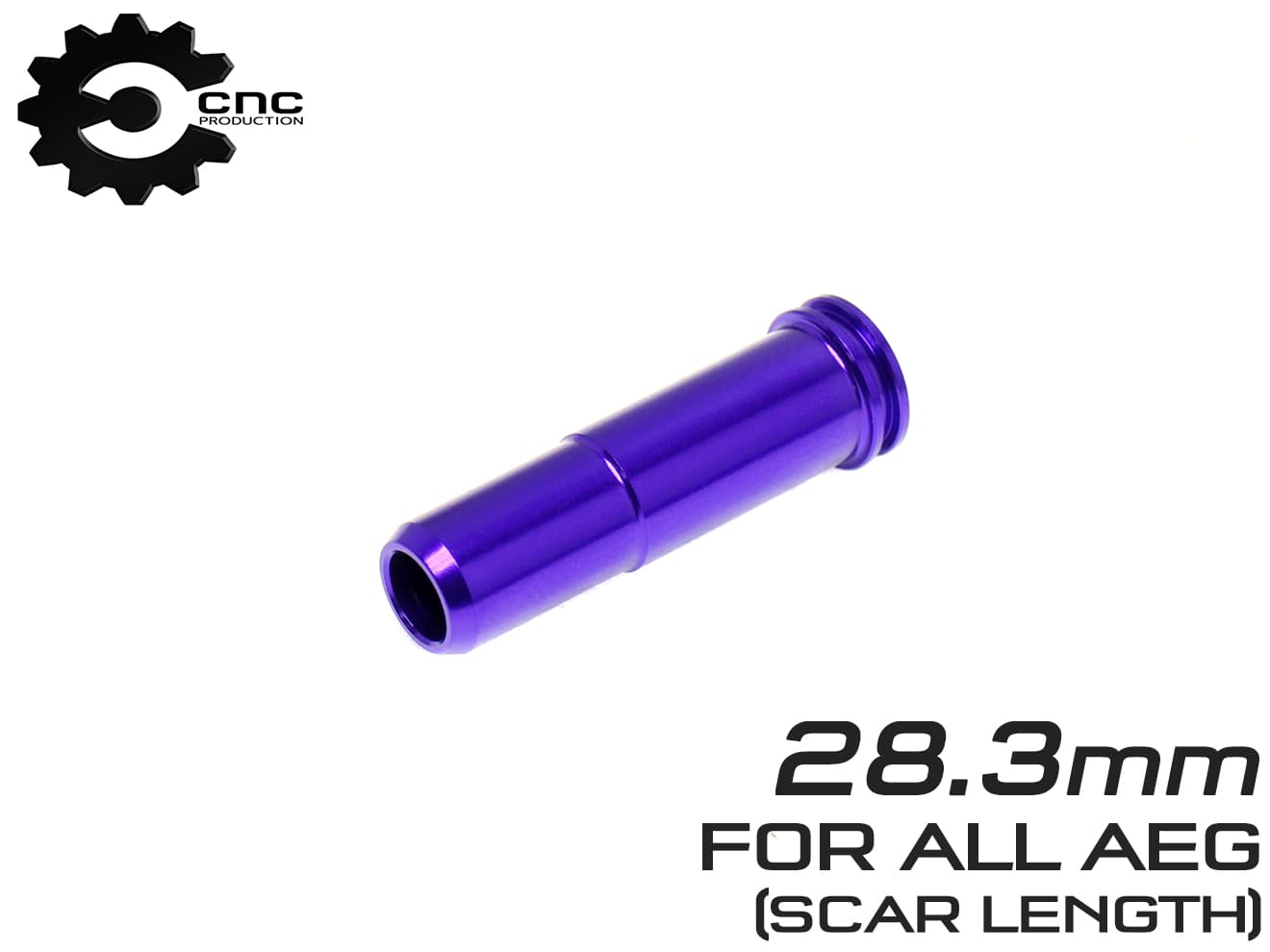 CNC Production CNC アルミエアシールノズル   [長さ：19.7mm / 20.3mm / 20.7mm / 20.8mm / 21mm / 21.3mm / 21.4mm / 21.5mm / 24.3mm / 24.7mm / 28.3mm]