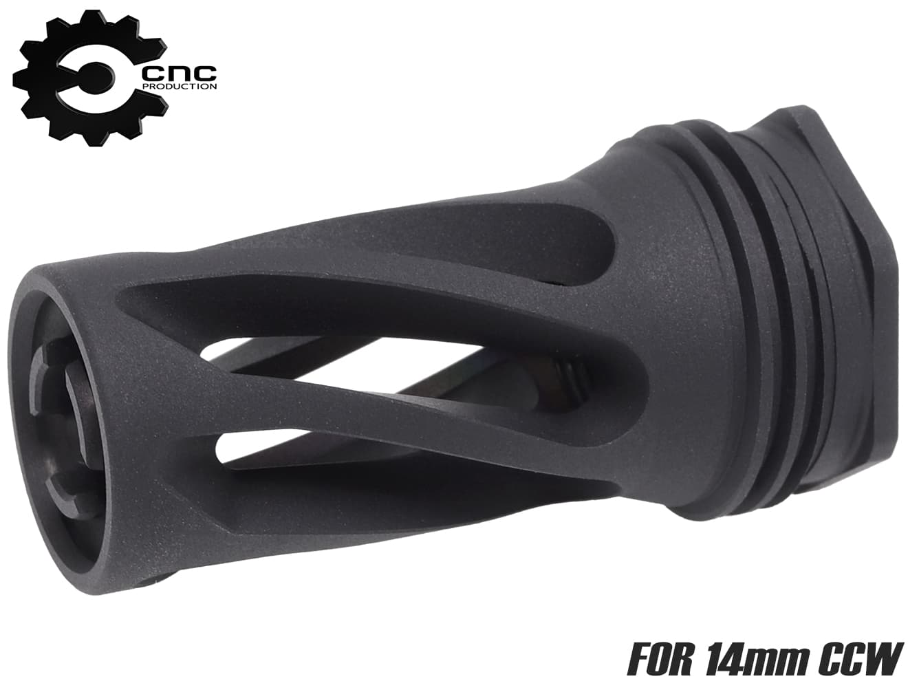 CNC Production HUXWRX ステンレスフラッシュハイダー for 14mmCCW [タイプ：QD-762 / QD-556]