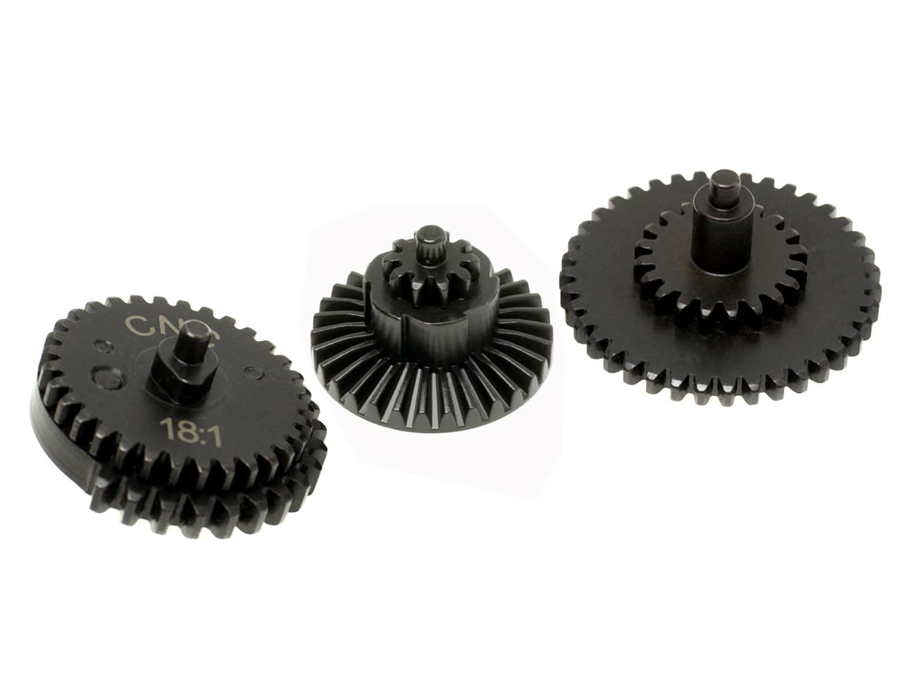 CNC Production スチールCNCギアセット [ギア比：18：1スタンダード / 13：1ハイスピード / 16：1ハイスピード / 32：1ハイトルク / 12：1ハイスピード]