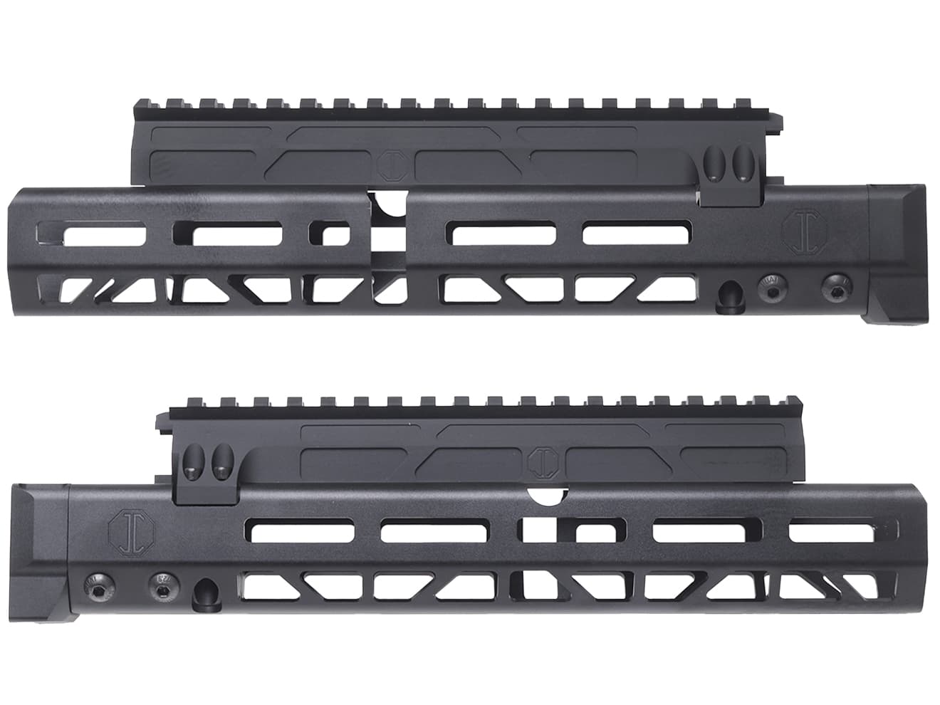 CNC Production JM アルミCNC M-LOK ハンドガード w/ レールドガスチューブ for GHK/マルイ GBB AK [サイズ：6.1インチ / 10.64インチ / 14.25インチ]
