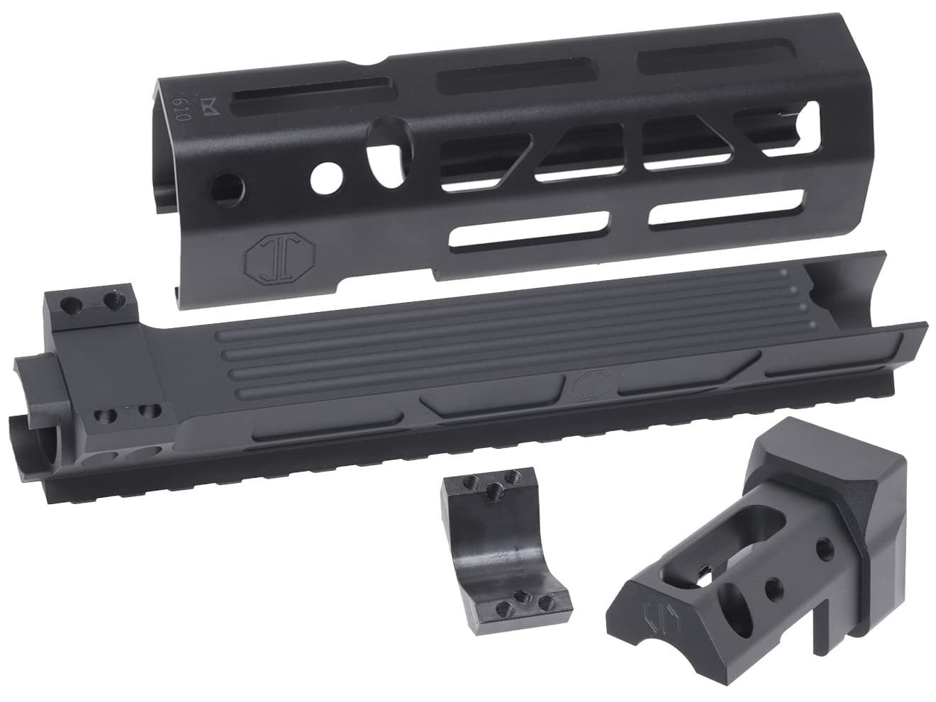 CNC Production JM アルミCNC M-LOK ハンドガード w/ レールドガス