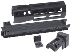 CNC Production JM アルミCNC M-LOK ハンドガード w/ レールドガスチューブ for GHK/マルイ GBB AK [サイズ：6.1インチ / 10.64インチ / 14.25インチ]