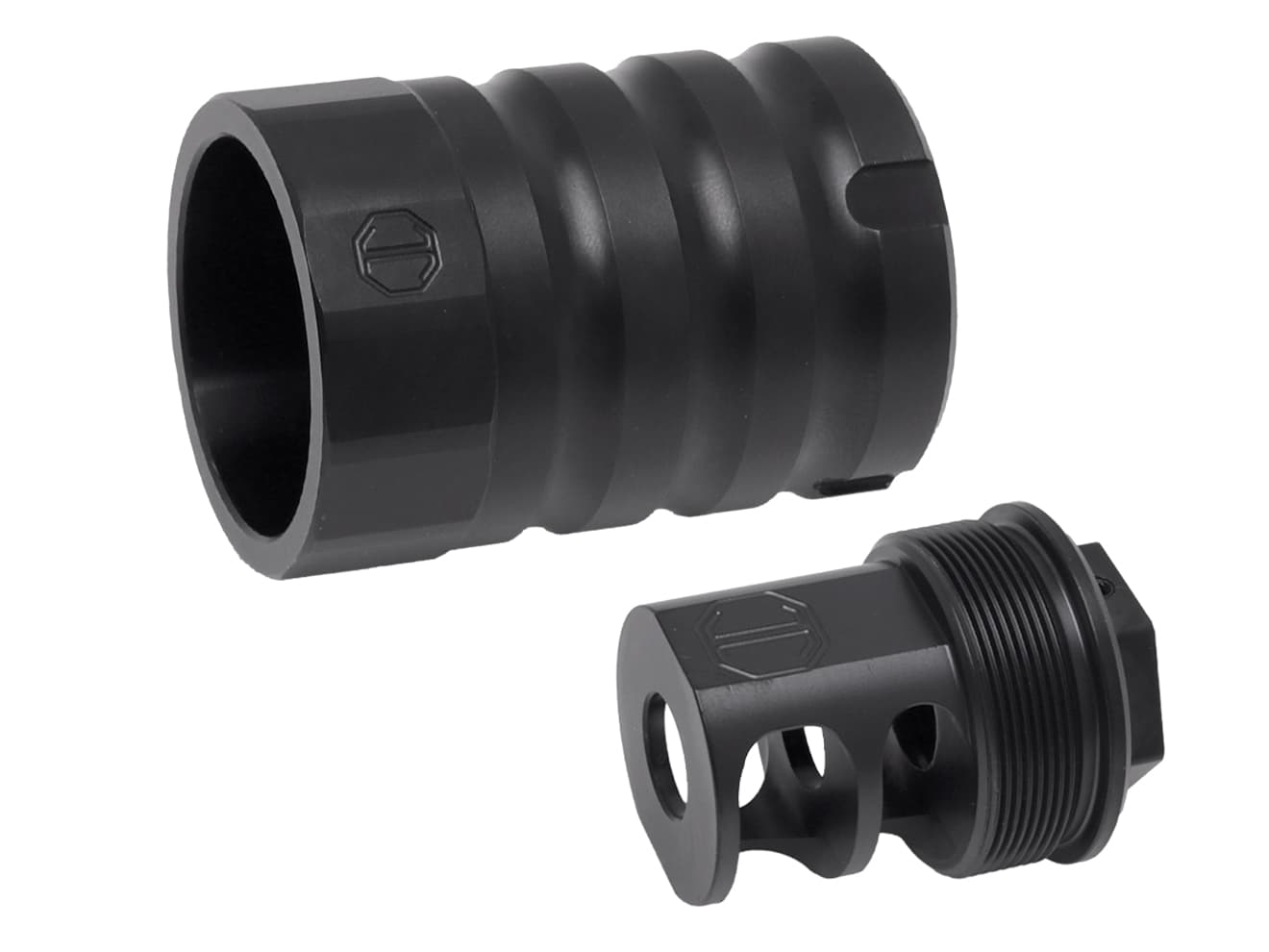 CNC Production Omega9Kタイプ サプレッサー for 14mmCCW / MP5 [セット内容：本体のみ / マズルブレーキセット / マズルブレーキ＋トレーサー]