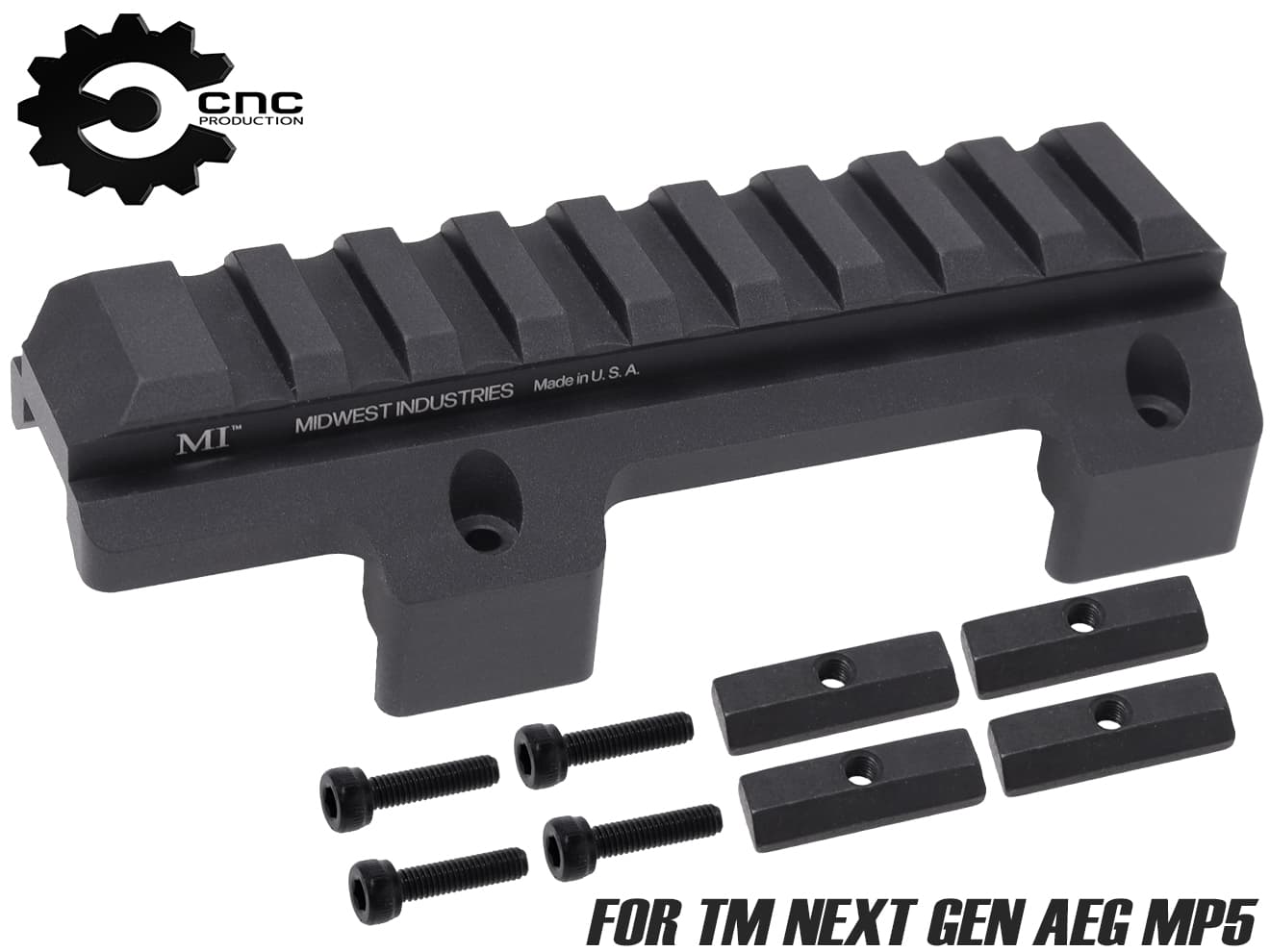 CNC Production MIスタイル トップ ピカティニーレール for VFC/WE GBB MP5/マルイ 次世代 MP5