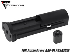 COWCOW TECHNOLOGY A7075 CNC ウルトラライトウェイト ブローバックユニット for ActionArmy AAP-01 [カラー：ブラック / シルバー]