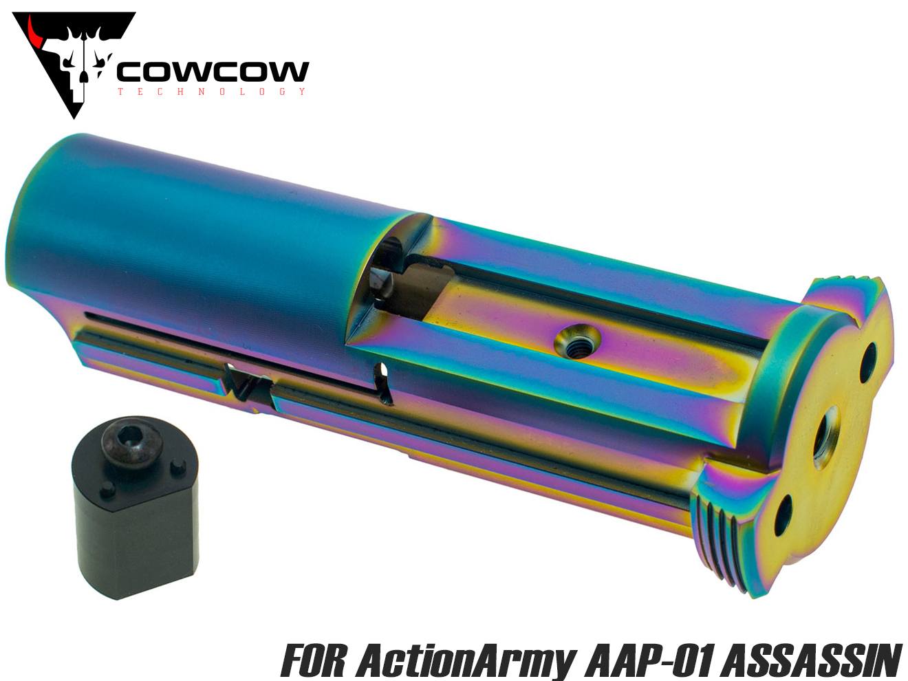 COWCOW TECHNOLOGY A7075 CNC ウルトラライトウェイト ブローバックユニット for ActionArmy AAP-01 [カラー：ブラック / シルバー / ゴールド / レッド / レインボー]