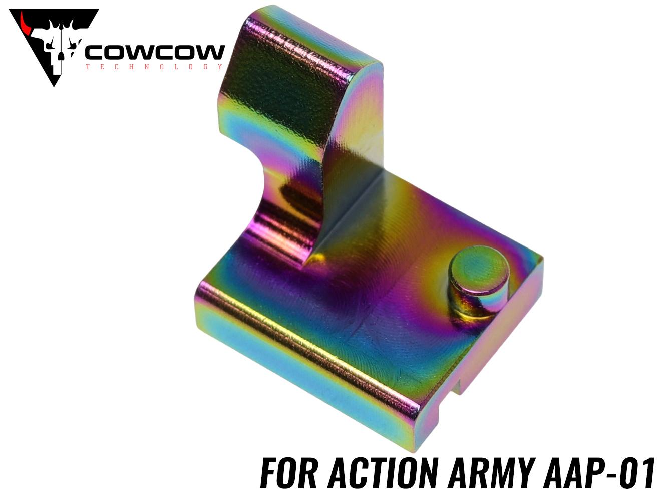 COWCOW TECHNOLOGY ステンレス CNC セレクタープレート [ActionArmy AAP-01用] [カラー：ブラック / シルバー / ゴールド / レインボー]