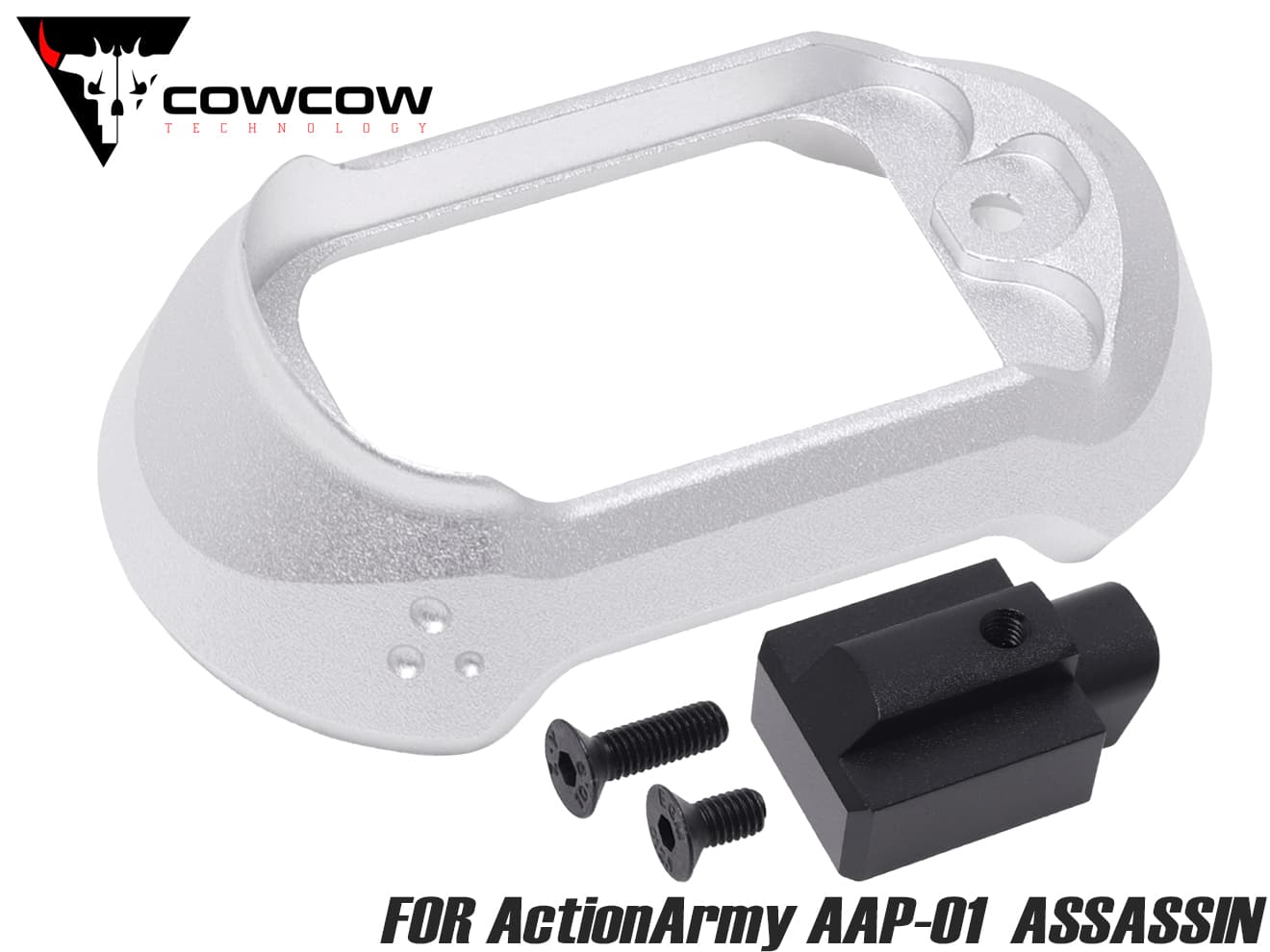 COWCOW TECHNOLOGY アルミCNC T01 マグウェル for ActionArmy AAP-01 [カラー：ブラック / シルバー / ゴールド / レッド / ブルー / レインボー]
