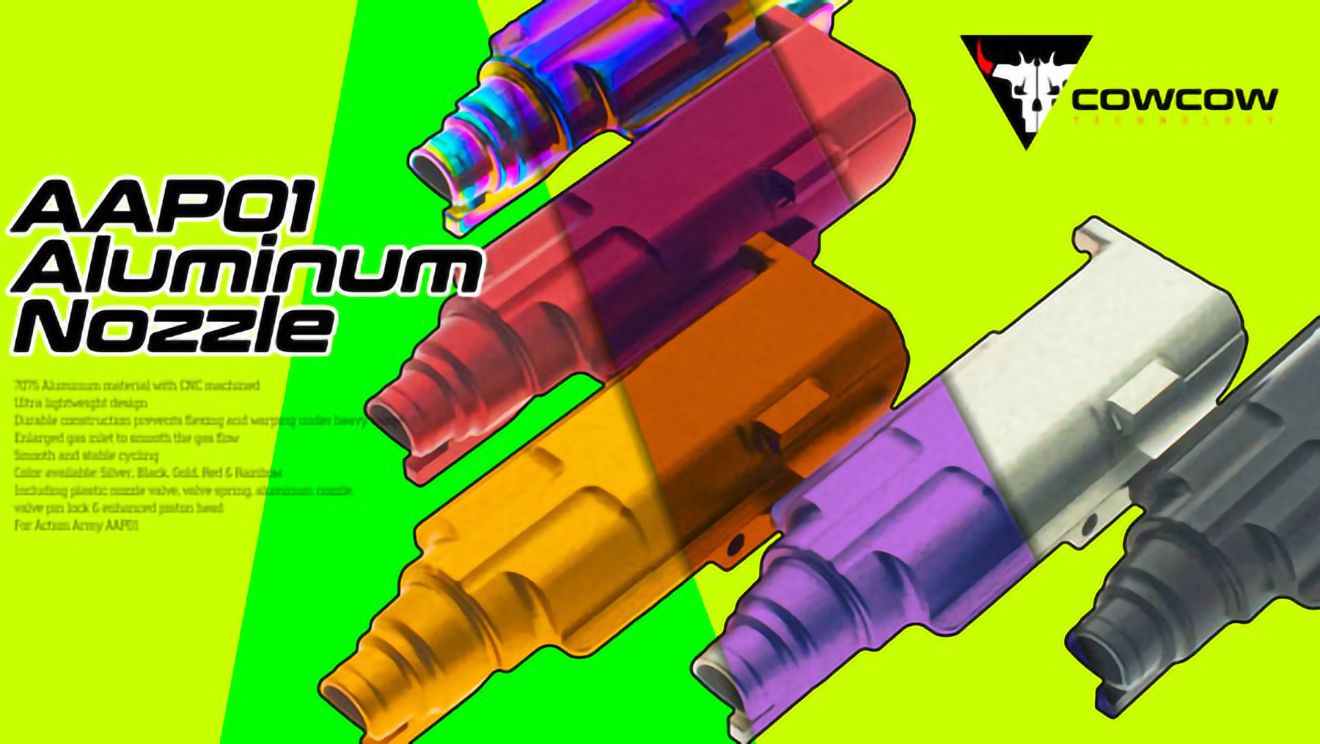 COWCOW TECHNOLOGY A7075 CNC 強化ローディングノズルフルセット for ActionArmy AAP-01 [カラー：ブラック / シルバー / ゴールド / レッド / レインボー]