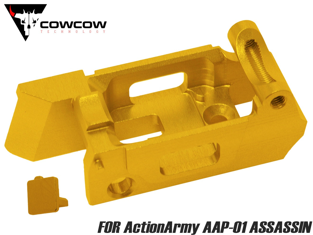 COWCOW TECHNOLOGY A7075 CNC 強化トリガーハウジング for ActionArmy AAP-01 [カラー：ブラック / シルバー / ゴールド / レッド / レインボー]