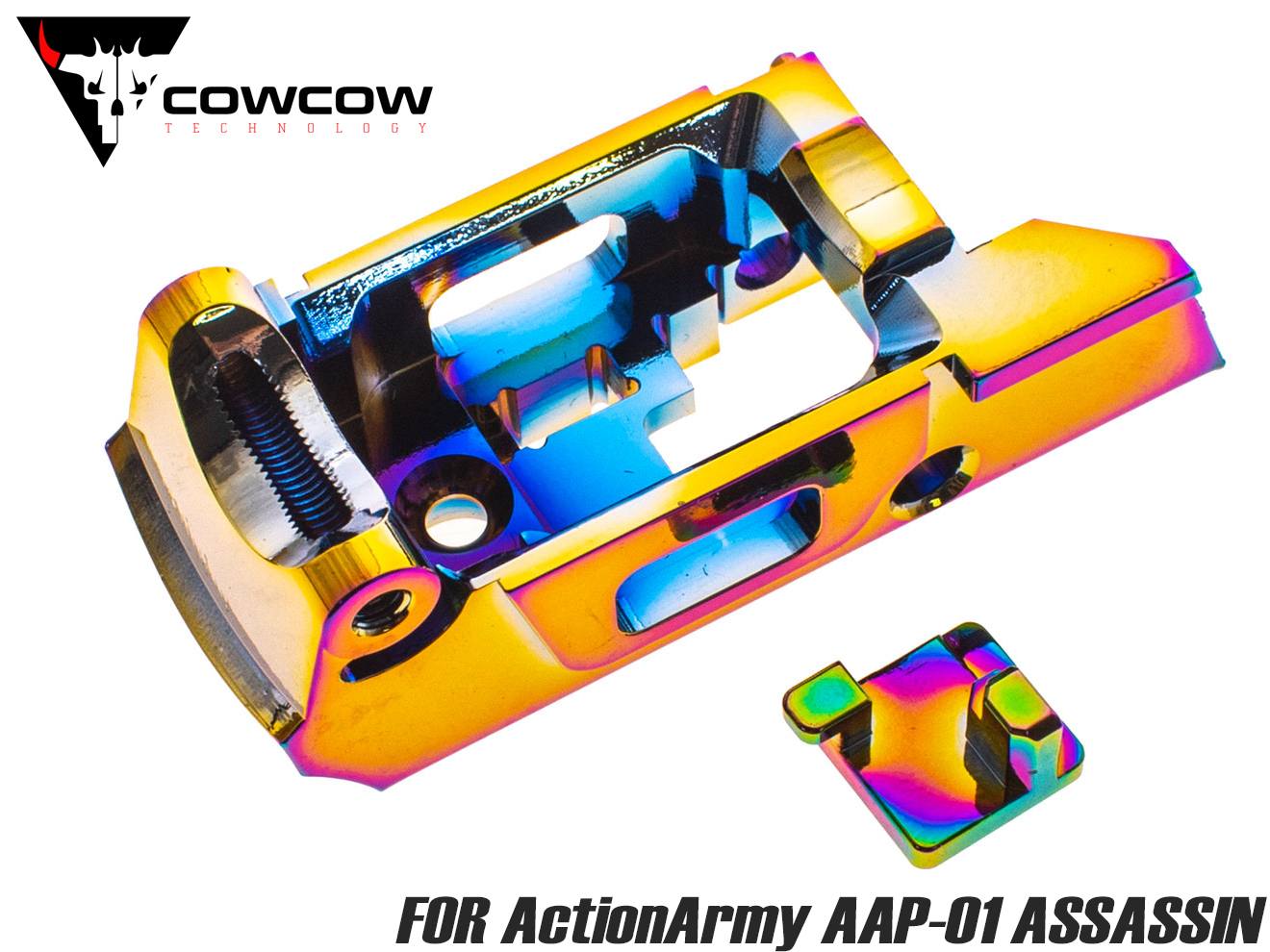 COWCOW TECHNOLOGY A7075 CNC 強化トリガーハウジング for ActionArmy AAP-01 [カラー：ブラック / シルバー / ゴールド / レッド / レインボー]