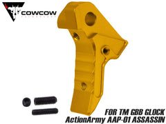 COWCOW TECHNOLOGY A6061 CNC アジャスタブルトリガー for マルイ GBB GLOCK/AA AAP-01 [カラー：ブラック / シルバー / ゴールド / レッド / ブルー / レインボー]