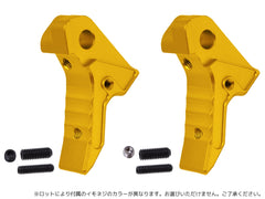 COWCOW TECHNOLOGY A6061 CNC アジャスタブルトリガー for マルイ GBB GLOCK/AA AAP-01 [カラー：ブラック / シルバー / ゴールド / レッド / ブルー / レインボー]