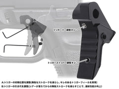 COWCOW TECHNOLOGY A6061 CNC アジャスタブルトリガー for マルイ GBB GLOCK/AA AAP-01 [カラー：ブラック / シルバー / ゴールド / レッド / ブルー / レインボー]
