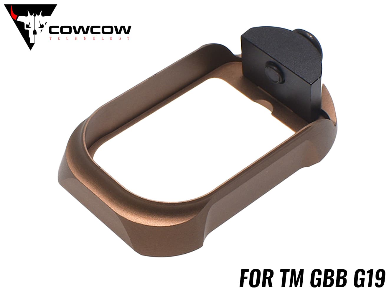 COWCOW TECHNOLOGY アルミCNC タクティカルマグウェル G19 [カラー：ブラック / FDE / シルバー]