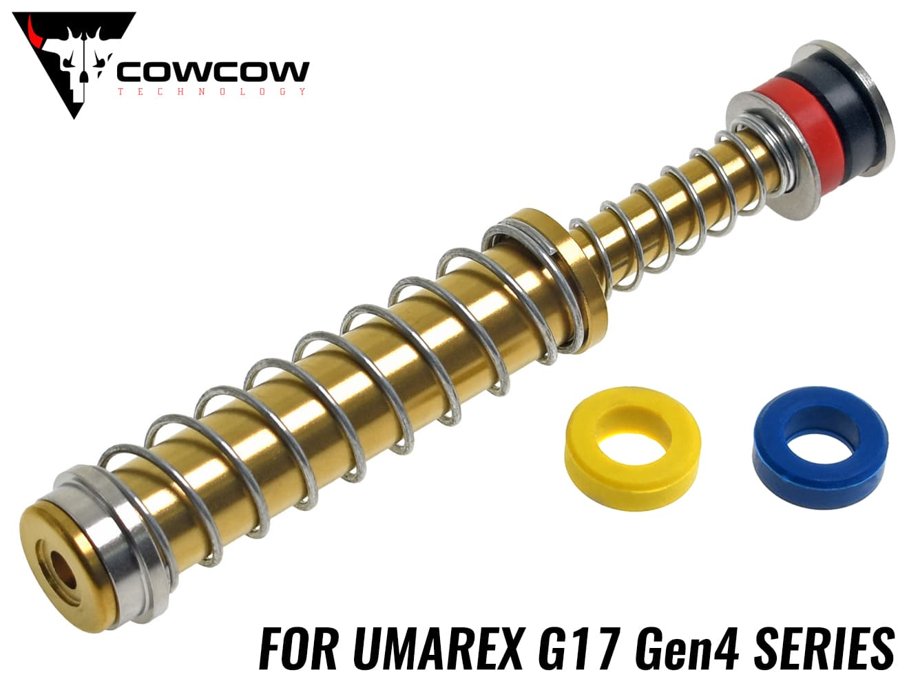 COWCOW TECHNOLOGY ステンレス リコイルスプリングガイド UMAREX G17 Gen4 TiALN [カラー：ブラック / ゴールド / シルバー]
