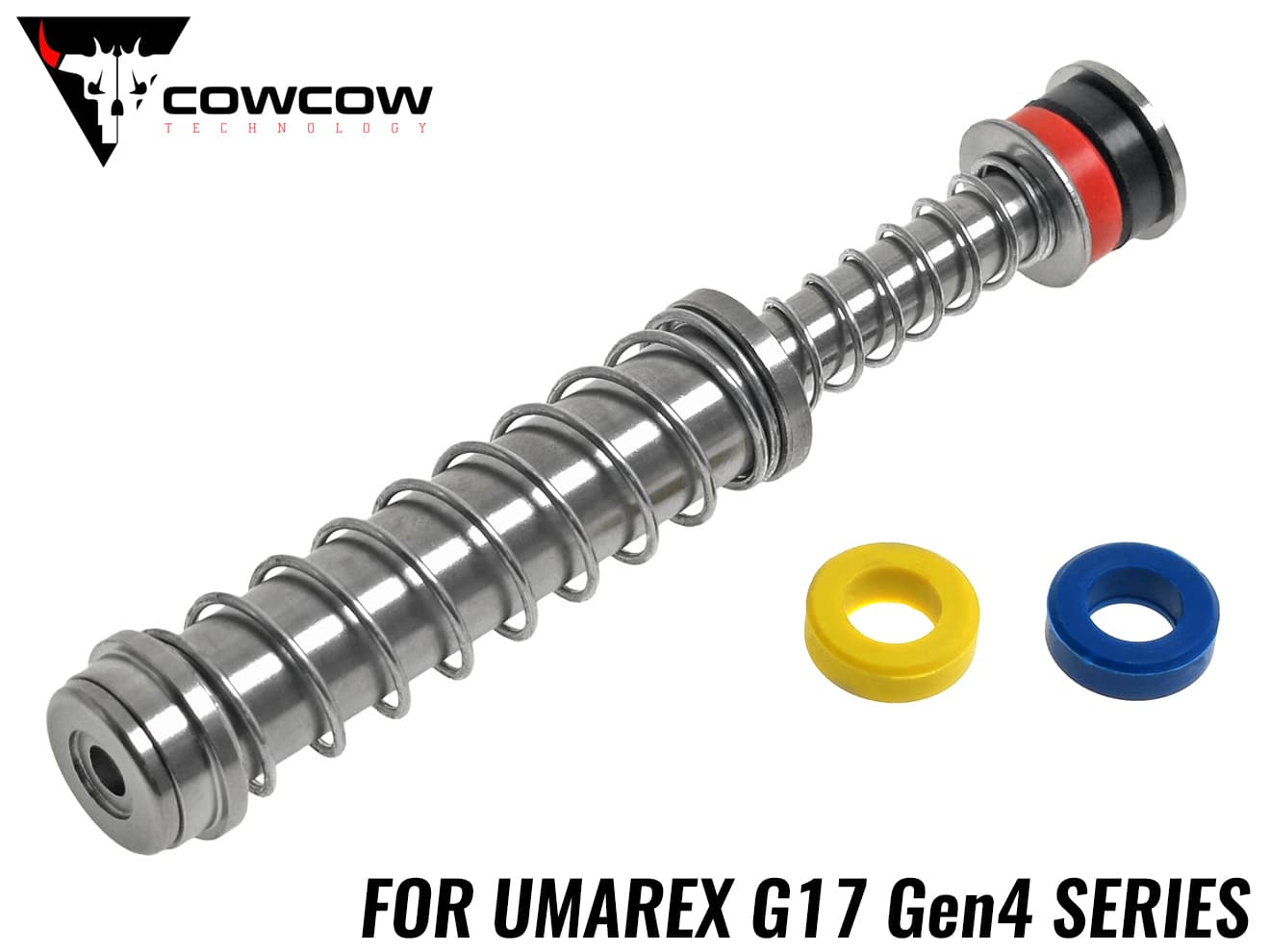 COWCOW TECHNOLOGY ステンレス リコイルスプリングガイド UMAREX G17 Gen4 TiALN [カラー：ブラック / ゴールド / シルバー]
