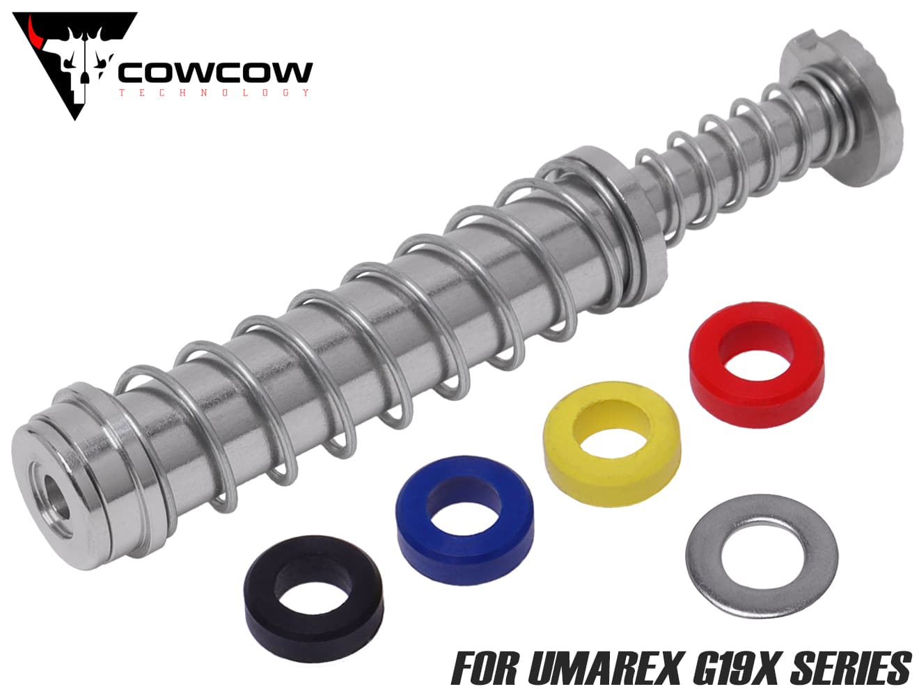 COWCOW TECHNOLOGY ステンレス リコイルスプリングガイド UMAREX G19X [カラー：ブラック / ゴールド / シルバー]