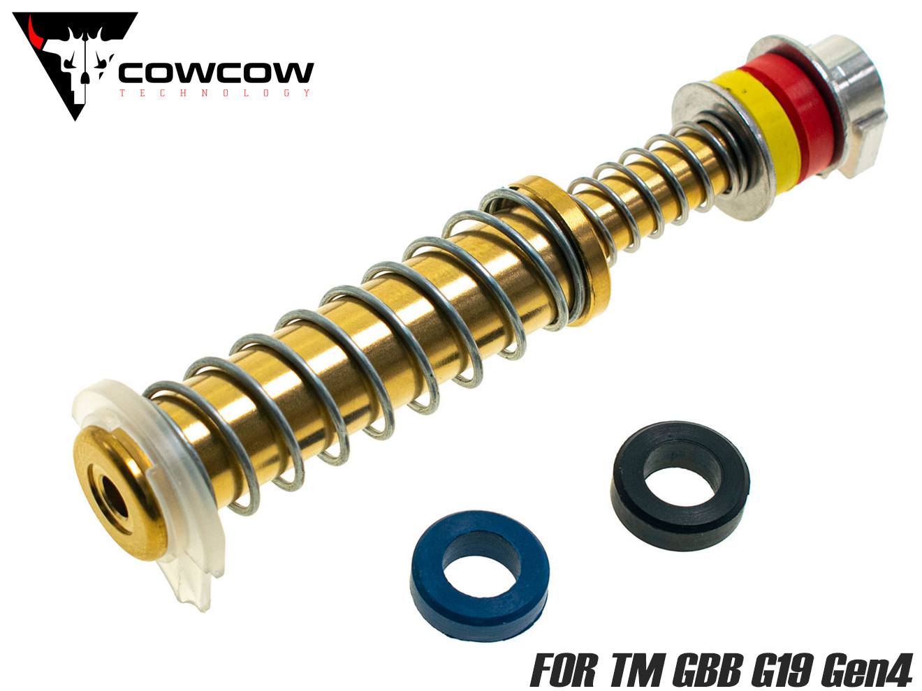 COWCOW TECHNOLOGY ステンレス リコイルスプリングガイド マルイ G19 Gen4 [カラー：ブラック / シルバー / ゴールド]