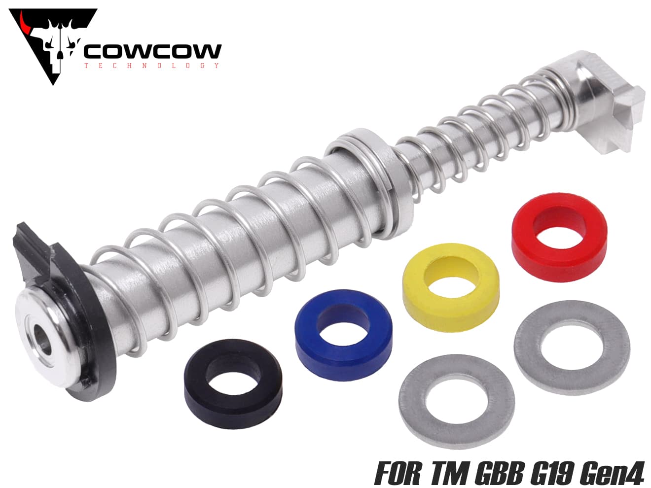 COWCOW TECHNOLOGY ステンレス リコイルスプリングガイド マルイ G19 Gen4 [カラー：ブラック / シルバー / ゴールド]