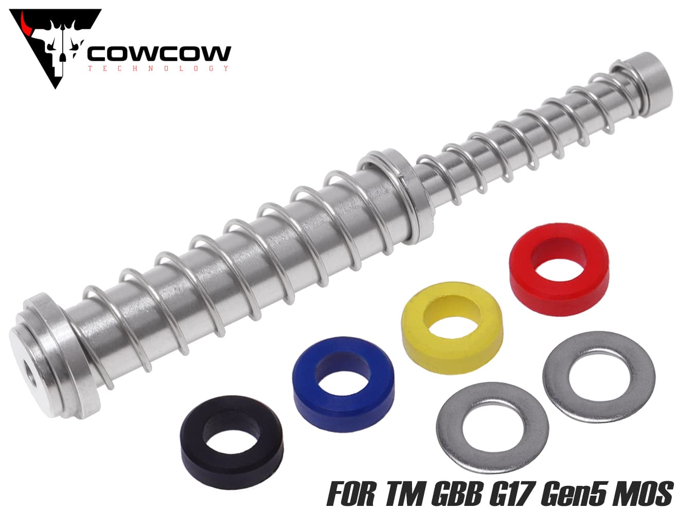 COWCOW TECHNOLOGY ステンレス リコイルスプリングガイド TM G17 Gen5 [カラー：TiALN ブラック / シルバー / TiN ゴールド]