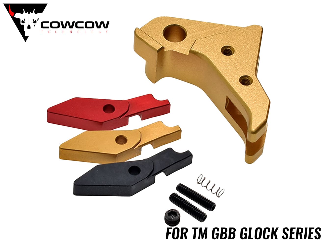 COWCOW TECHNOLOGY アルミCNC アジャスタブルタクティカルトリガー GLOCK [カラー：ブラック / ゴールド / シルバー]