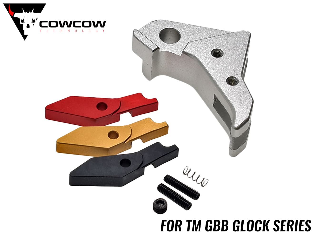 COWCOW TECHNOLOGY アルミCNC アジャスタブルタクティカルトリガー GLOCK [カラー：ブラック / ゴールド / シルバー]