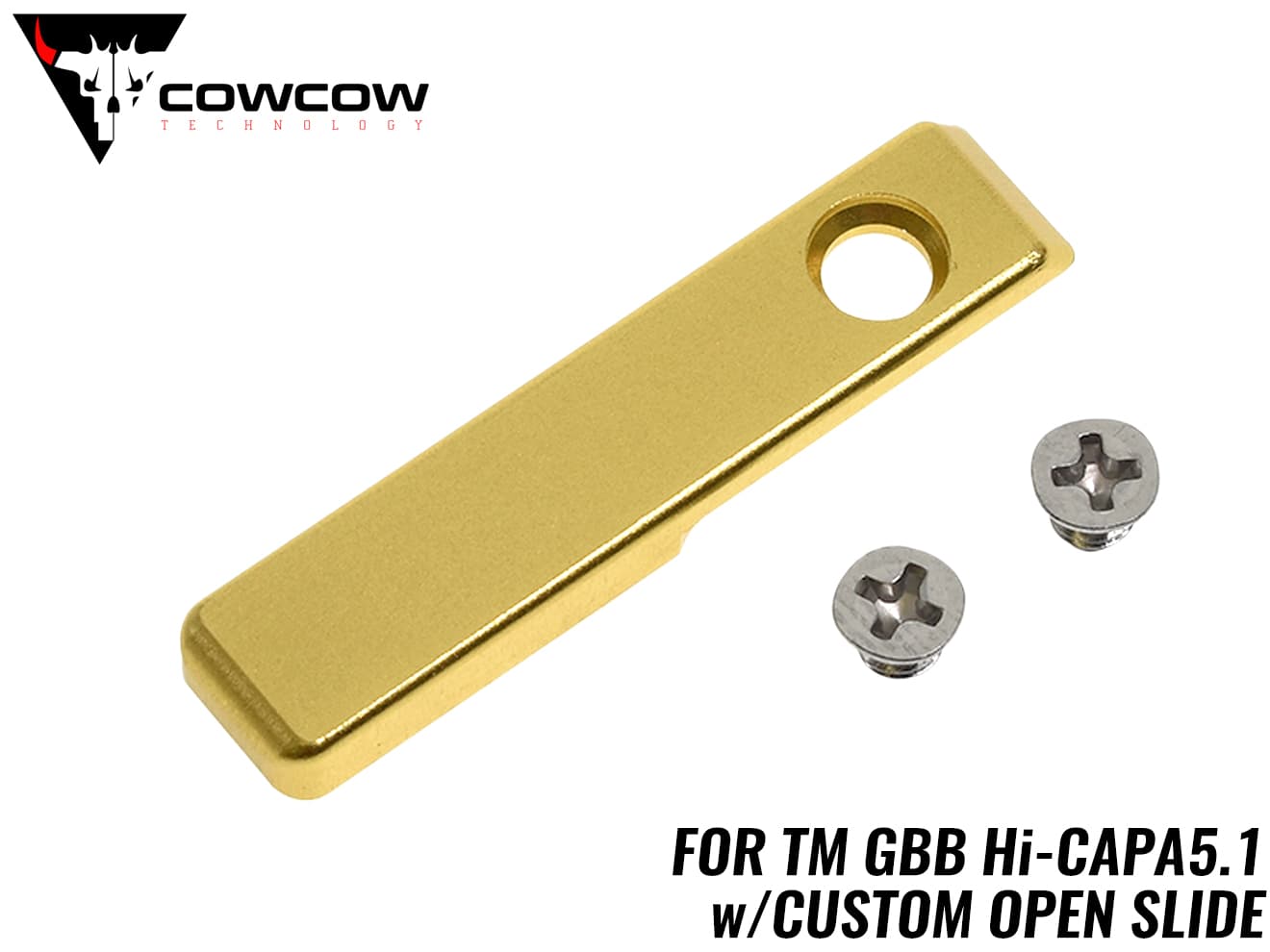 COWCOW TECHNOLOGY アルミCNC RAW コッキングハンドル オープン B TM Hi-Capa [カラー：シルバー / ブラック / ゴールド]