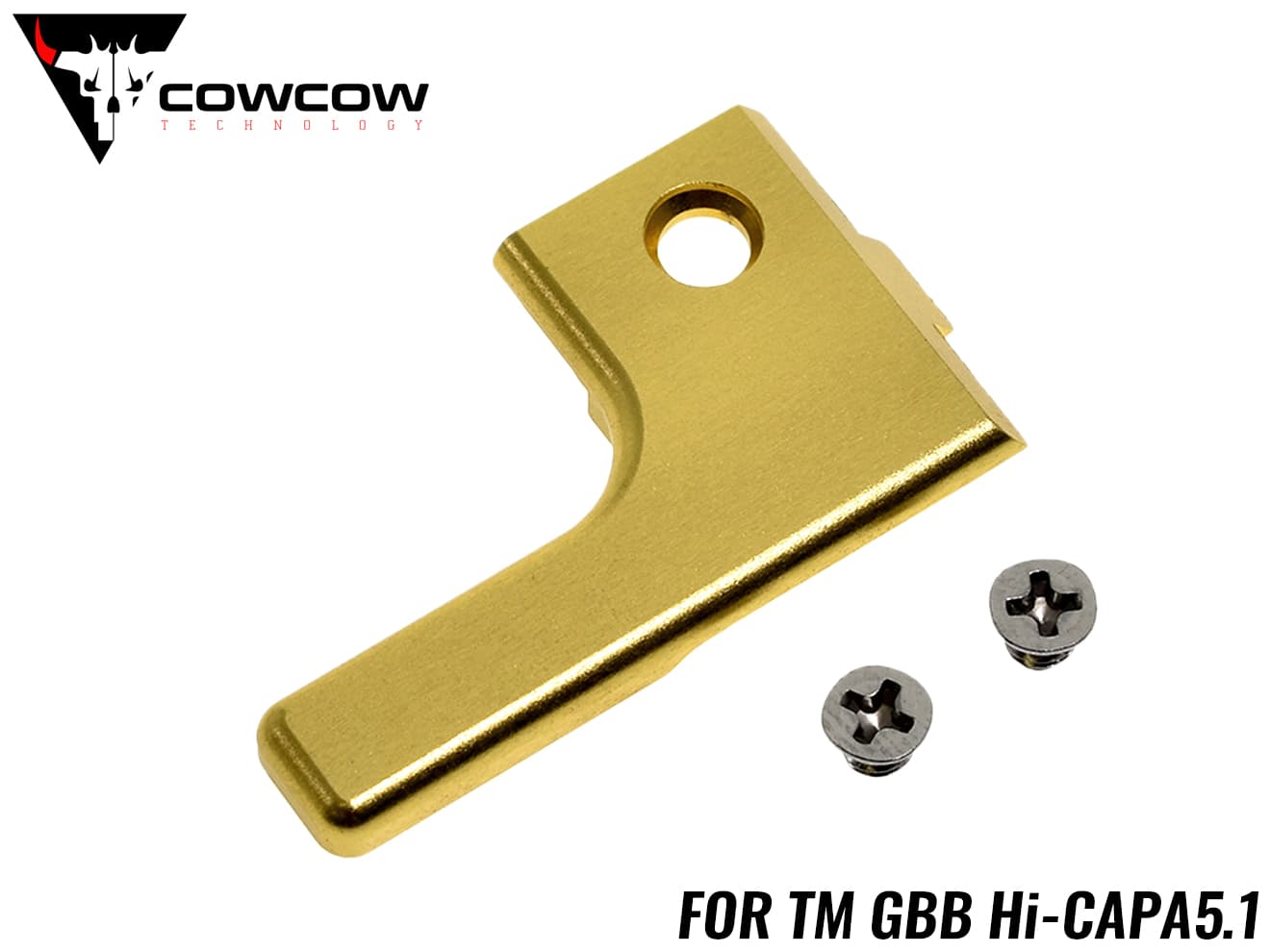 COWCOW TECHNOLOGY アルミCNC RAW コッキングハンドル スタンダード F 右出し用 TM Hi-Capa [カラー：シルバー / ブラック / ゴールド]