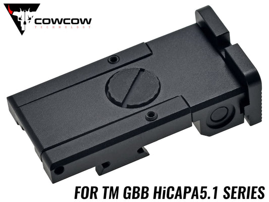 COWCOW TECHNOLOGY アルミCNC BO-MARタイプ アジャスタブル リアサイト TM Hi-Capa 5.1