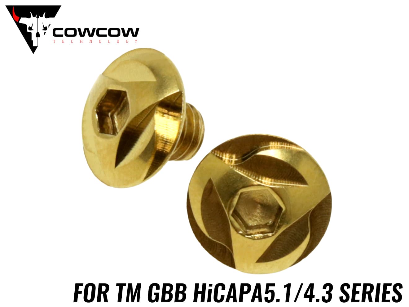 COWCOW TECHNOLOGY ステンレス グリップスクリュー TM Hi-CAPAシリーズ [カラー：ブラック / ゴールド / レインボー / シルバー]