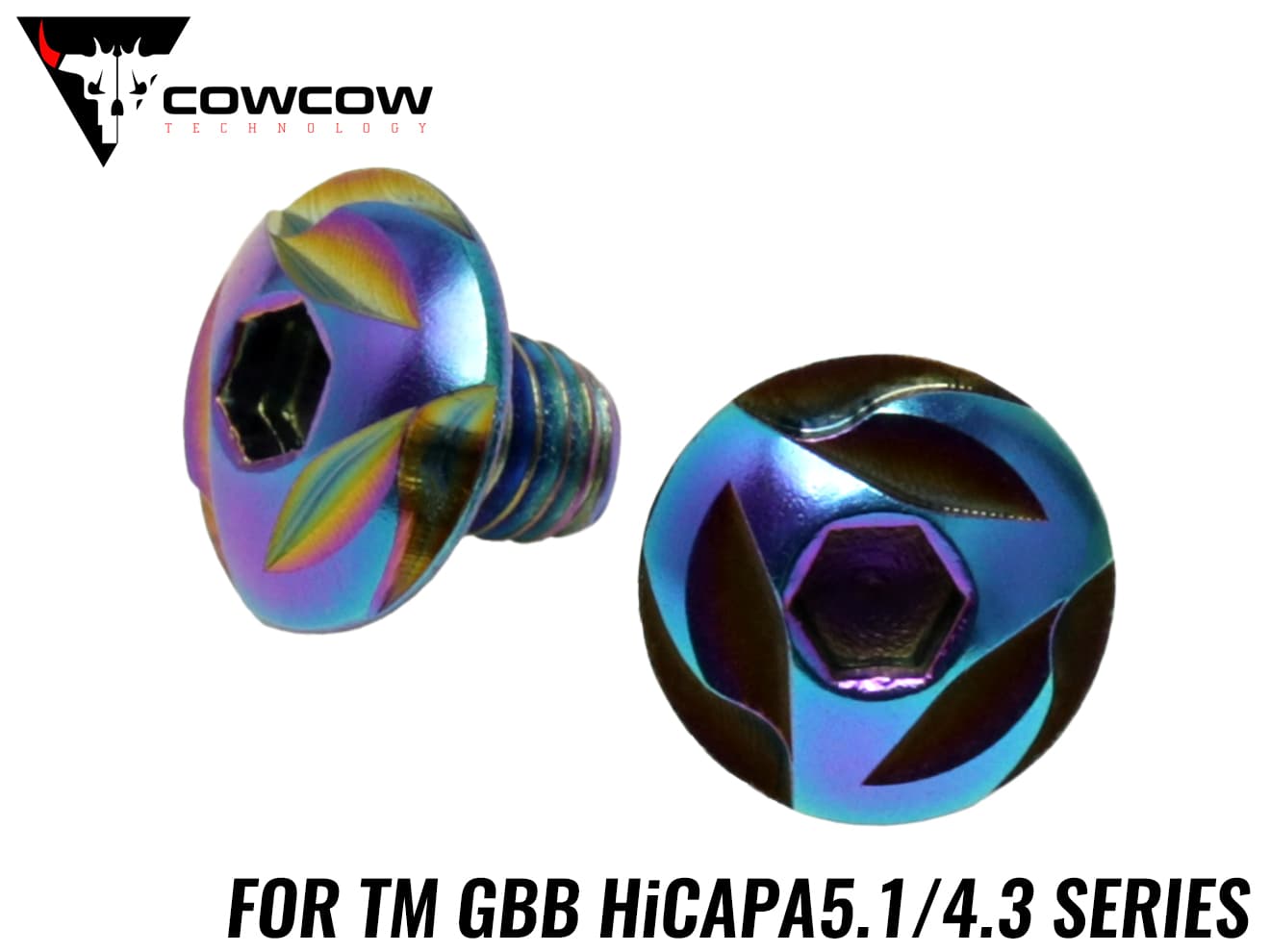 COWCOW TECHNOLOGY ステンレス グリップスクリュー TM Hi-CAPAシリーズ [カラー：ブラック / ゴールド / レインボー / シルバー]