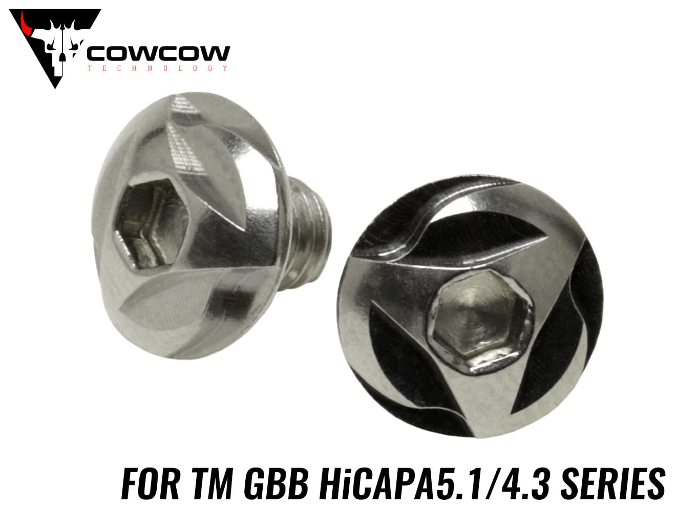 COWCOW TECHNOLOGY ステンレス グリップスクリュー TM Hi-CAPAシリーズ [カラー：ブラック / ゴールド / レインボー / シルバー]