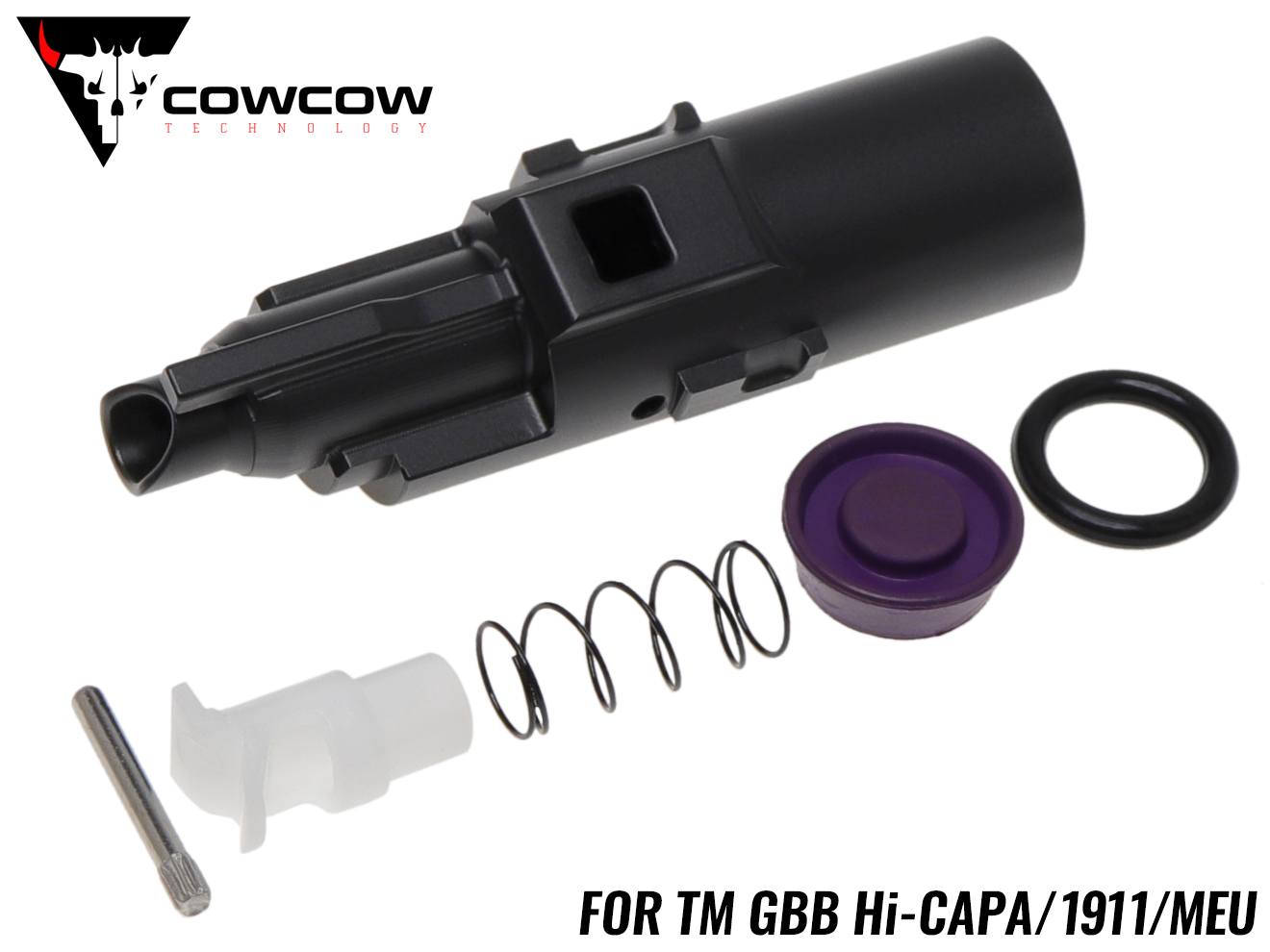 COWCOW TECHNOLOGY A7075 CNC パワーアップ ローディングノズルセット TM Hi-CAPA/1911 [カラー：シルバー / ブラック / ゴールド / レッド / レインボー]