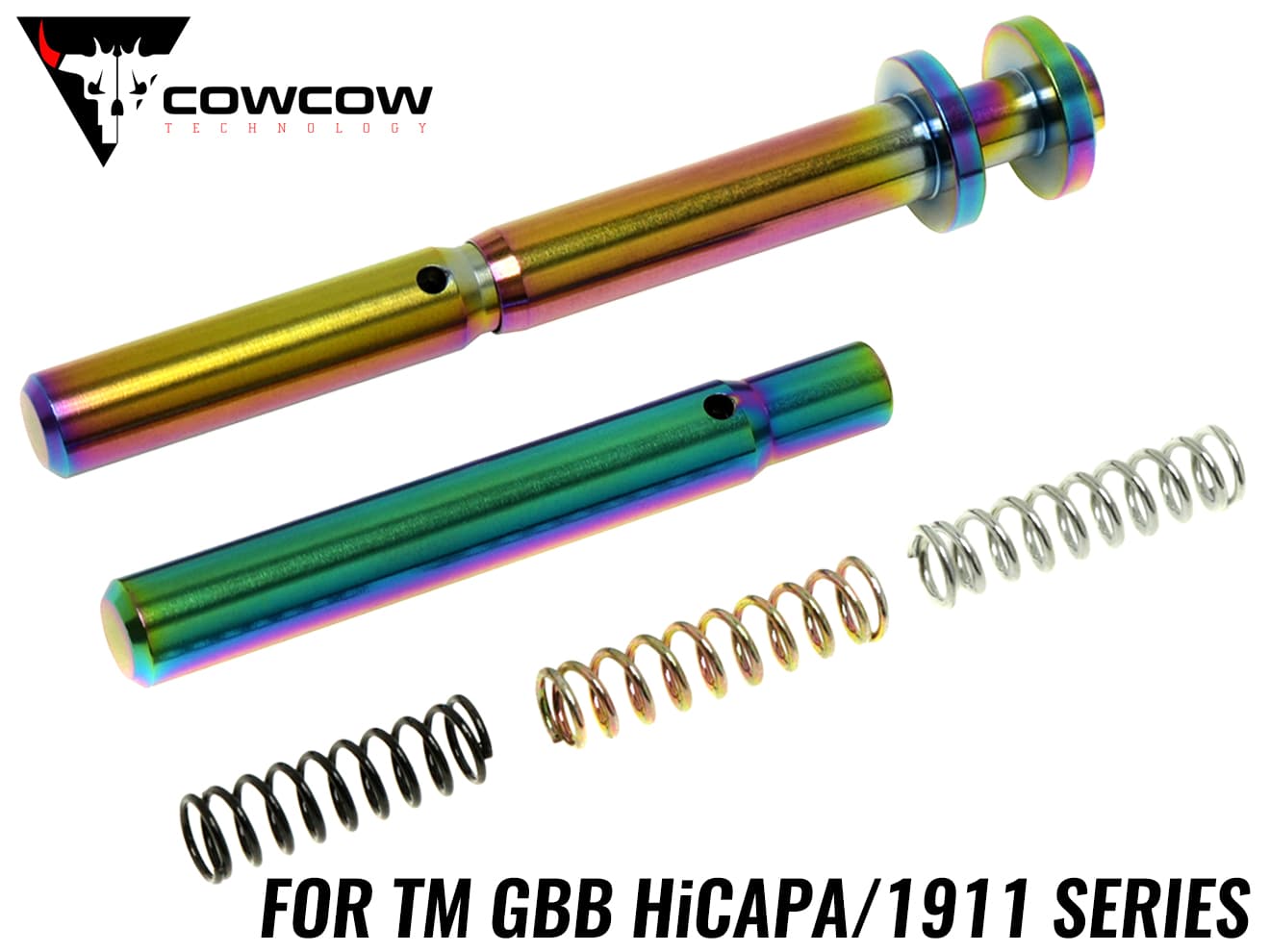 COWCOW TECHNOLOGY RM1 ダンパーリコイルスプリングガイドシステム TiALN Hi-CAPA / 1911 [カラー：ブラック / シルバー / ゴールド / レインボー]