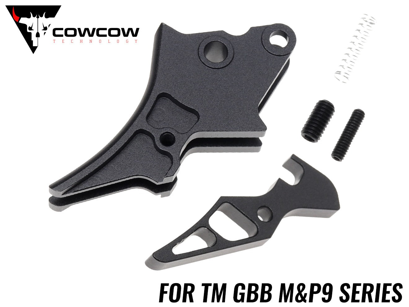 COWCOW TECHNOLOGY A6061 CNCタクティカルトリガー V2 [東京マルイ GBB M&P9用] [カラー：シルバー / ブラック]