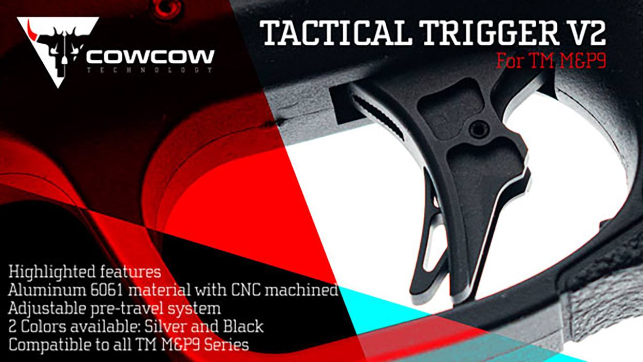 COWCOW TECHNOLOGY A6061 CNCタクティカルトリガー V2 [東京マルイ GBB M&P9用] [カラー：シルバー / ブラック]
