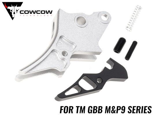 COWCOW TECHNOLOGY A6061 CNCタクティカルトリガー V2 [東京マルイ GBB M&P9用] [カラー：シルバー / ブラック]
