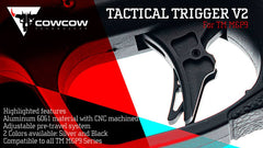 COWCOW TECHNOLOGY A6061 CNCタクティカルトリガー V2 [東京マルイ GBB M&P9用] [カラー：シルバー / ブラック]