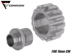 COWCOW TECHNOLOGY A02 サイレンサーアダプター (11mm正ネジ→14mm逆ネジ♂) [カラー：ブラック / ゴールド / レッド / シルバー]