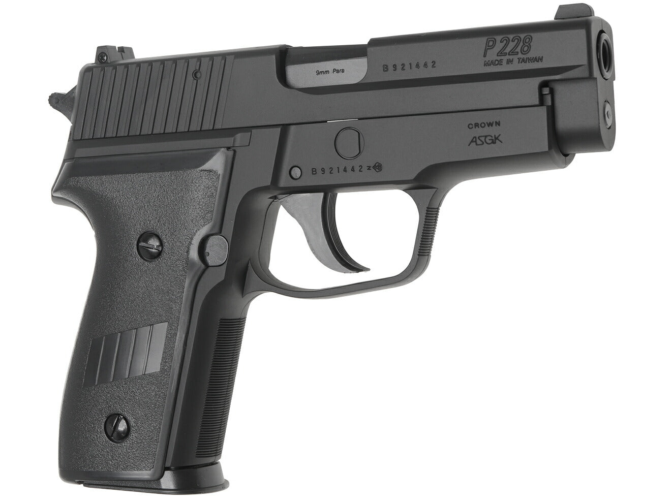 クラウンモデル エアーコッキング P228 スライドストップ 10才以上