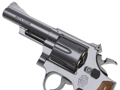 クラウンモデル 10歳ホップリボルバー M19 コンバットマグナム 4インチ ウッドタイプグリップ BK