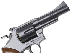 クラウンモデル 10歳ホップリボルバー M19 コンバットマグナム 4インチ ウッドタイプグリップ BK